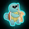 Colorful neon epic saxophone meme decoration with vibrant RGB lighting