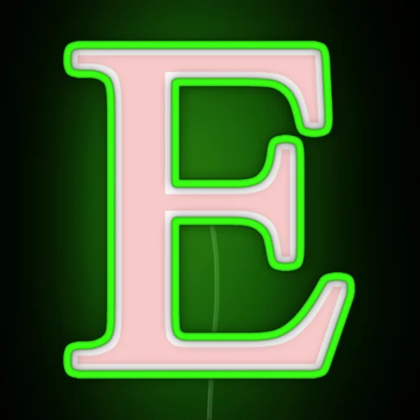 Epsilon Millennial Pink Greek Letter RGB Neon Sign