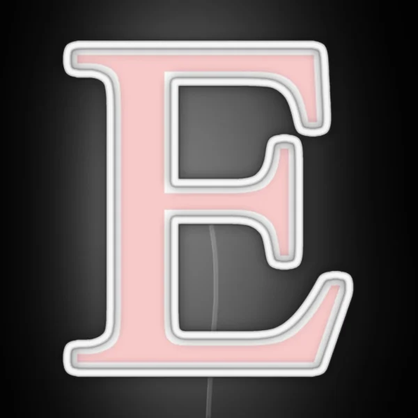 Epsilon Millennial Pink Greek Letter RGB Neon Sign