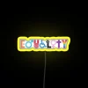 Equality-inspired RGB neon signs made with high-quality, long-lasting LED materials