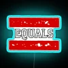 Neon Equality Sign with Modern RGB Color Scheme Design