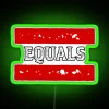 RGB Color Code Equality Symbol Bright Neon Wall Decor Lighting