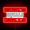 Neon light display with customizable color changing RGB functionality installed