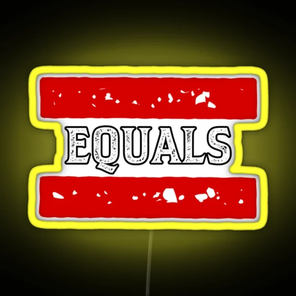 Equals RGB Neon Sign
