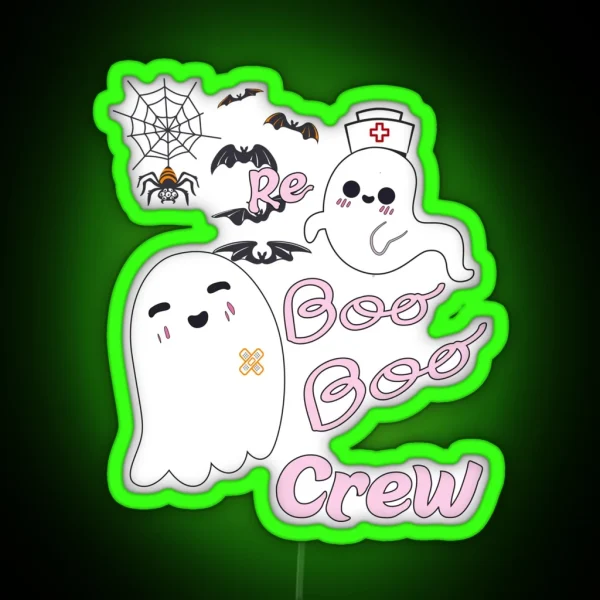 Er Boo Boo Crew Classic Led Boo Boo Crew Nurse Led RGB Neon Sign