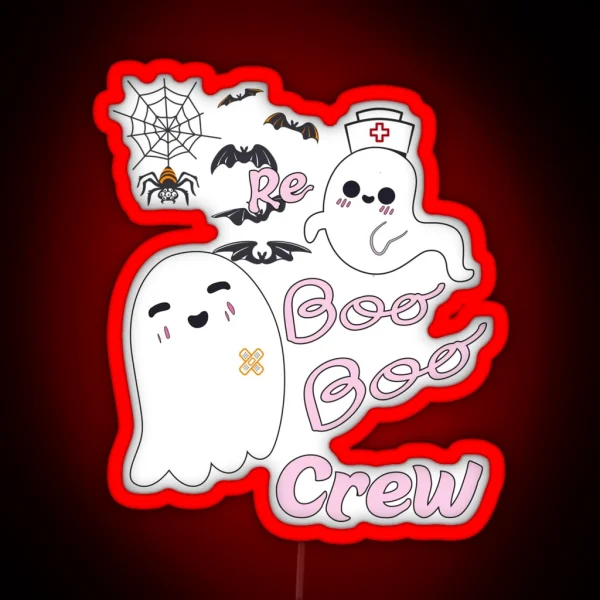 Er Boo Boo Crew Classic Led Boo Boo Crew Nurse Led RGB Neon Sign