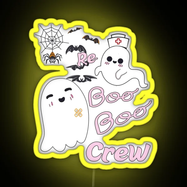 Er Boo Boo Crew Classic Led Boo Boo Crew Nurse Led RGB Neon Sign