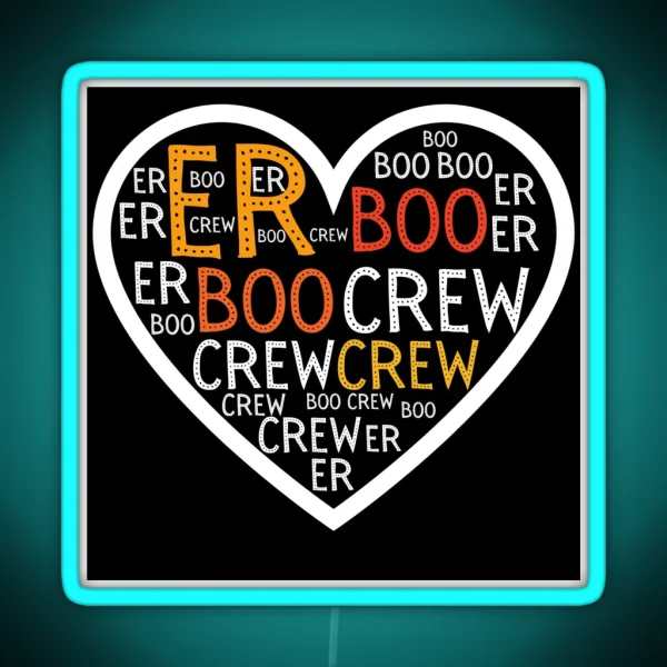 ER Boo Boo Crew Heart Shaped RGB Neon Sign
