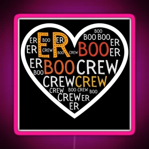 ER Boo Boo Crew Heart Shaped RGB Neon Sign