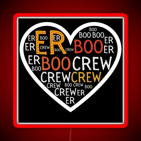 ER Boo Boo Crew Heart Shaped RGB Neon Sign