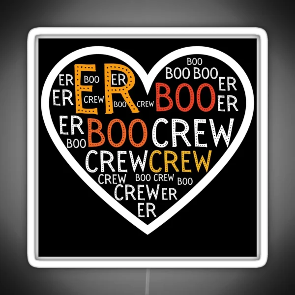 ER Boo Boo Crew Heart Shaped RGB Neon Sign