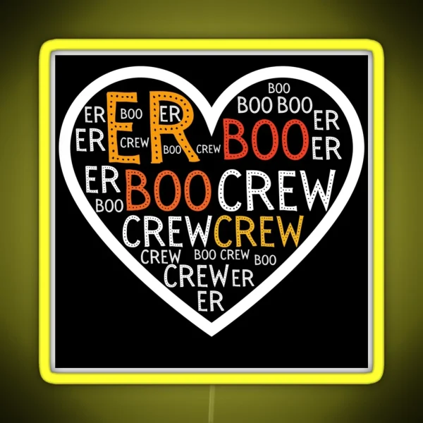 ER Boo Boo Crew Heart Shaped RGB Neon Sign