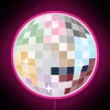 Elegant Eras mirror ball-inspired RGB neon light canvas digital display
