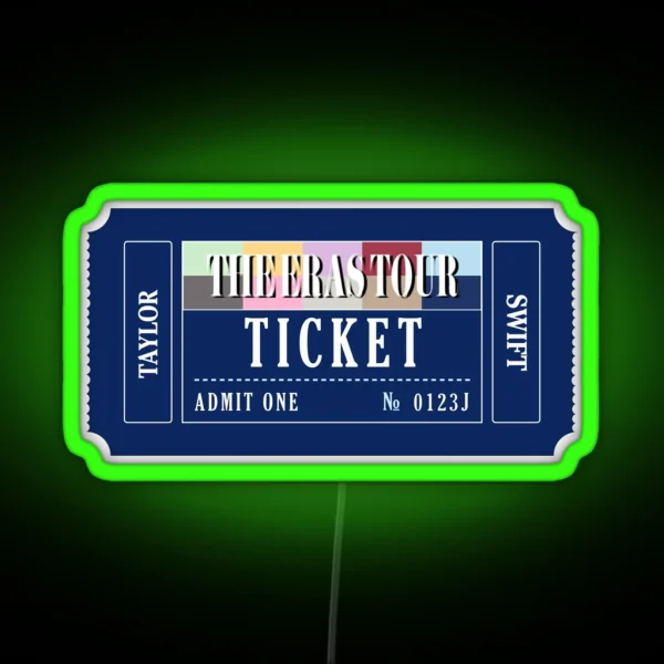 Eras Tour Ticket RGB Neon Sign