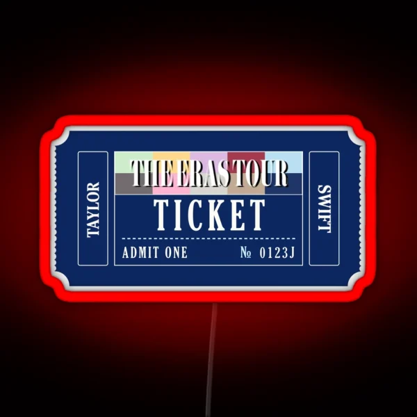 Eras Tour Ticket RGB Neon Sign