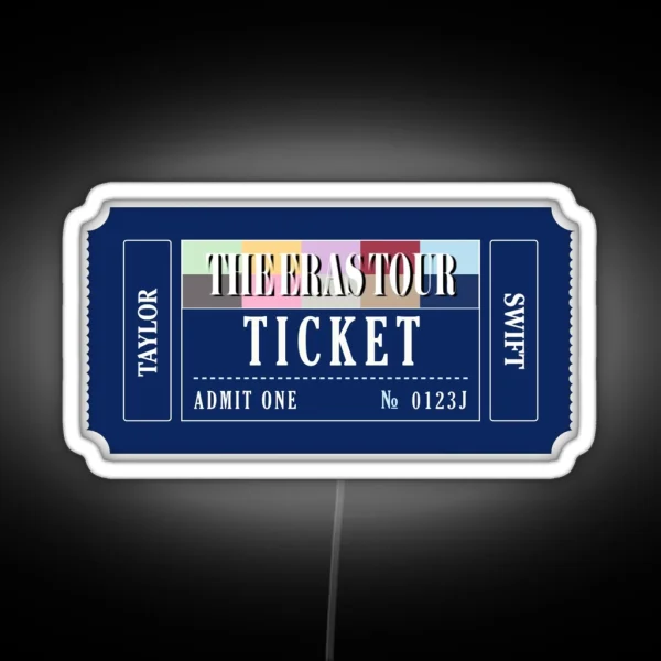 Eras Tour Ticket RGB Neon Sign