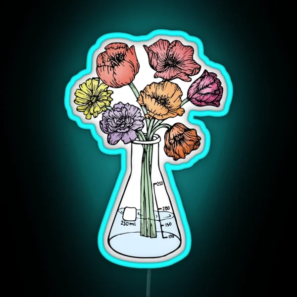 Erlenmeyer Bouquet RGB Neon Sign