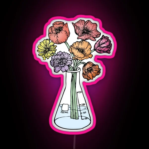Erlenmeyer Bouquet RGB Neon Sign