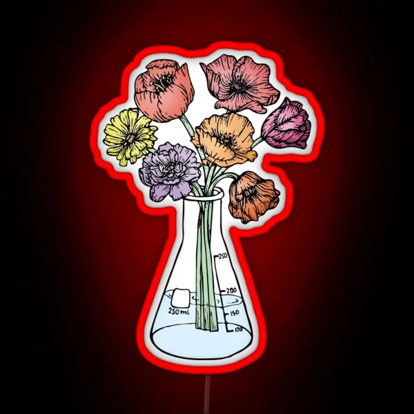 Erlenmeyer Bouquet RGB Neon Sign