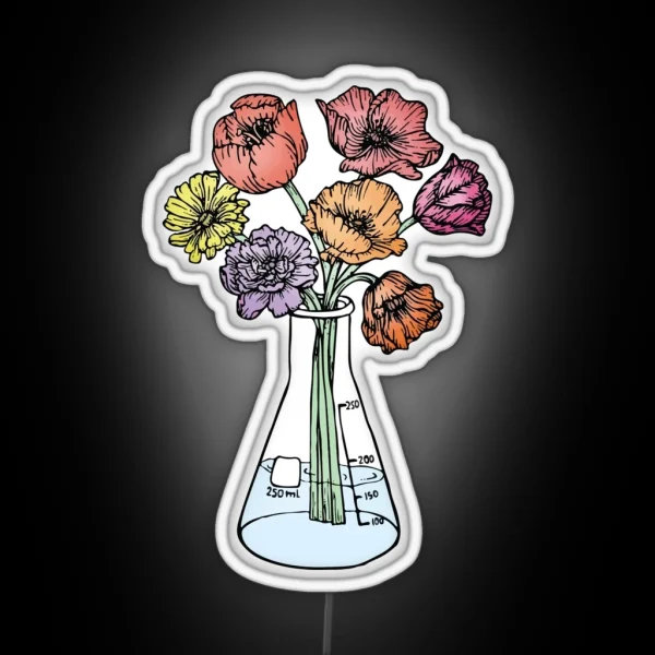 Erlenmeyer Bouquet RGB Neon Sign