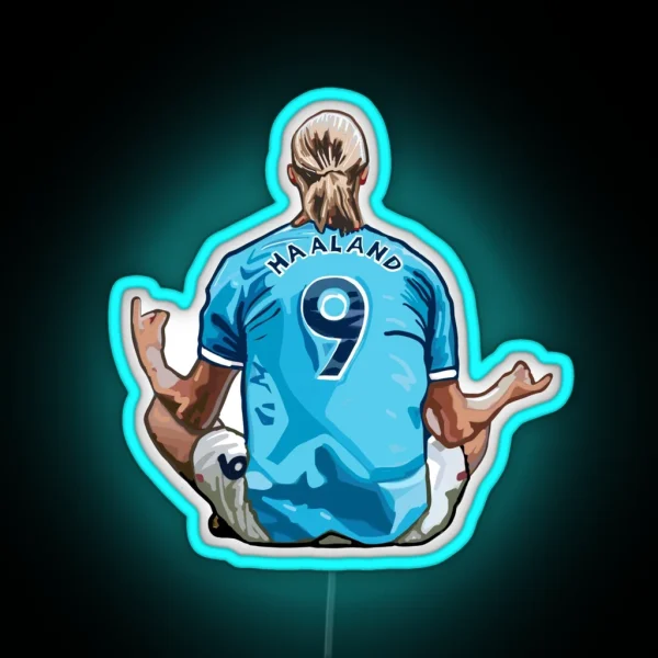 Erling Haaland Soccer Football Star RGB Neon Sign
