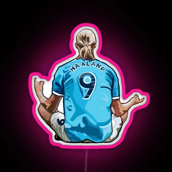 Erling Haaland Soccer Football Star RGB Neon Sign