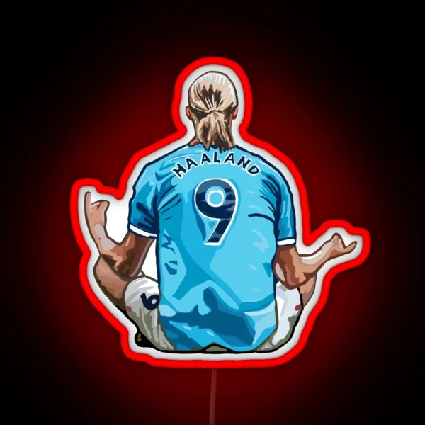 Erling Haaland Soccer Football Star RGB Neon Sign