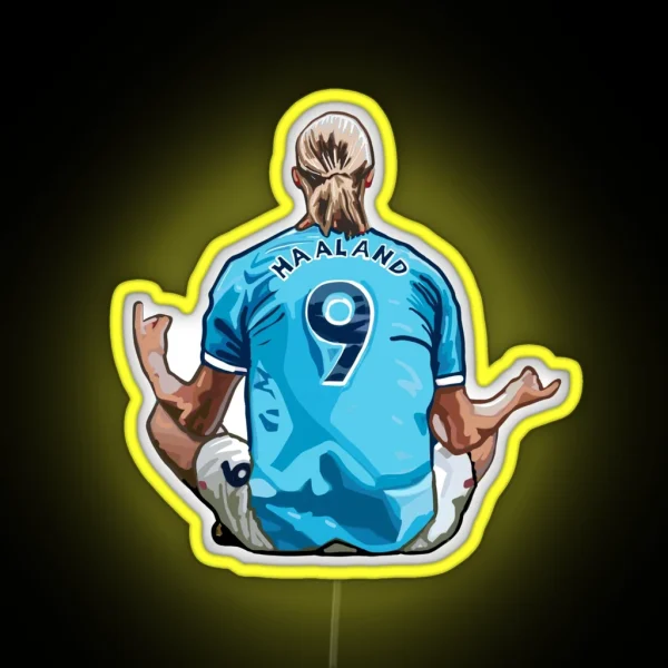 Erling Haaland Soccer Football Star RGB Neon Sign