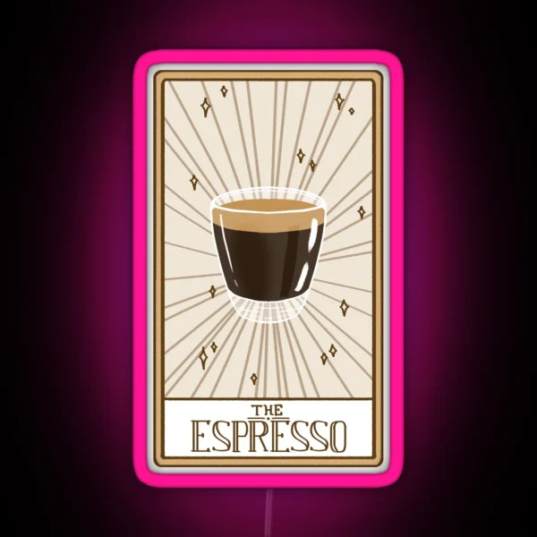 Espresso Coffee Tarot RGB Neon Sign