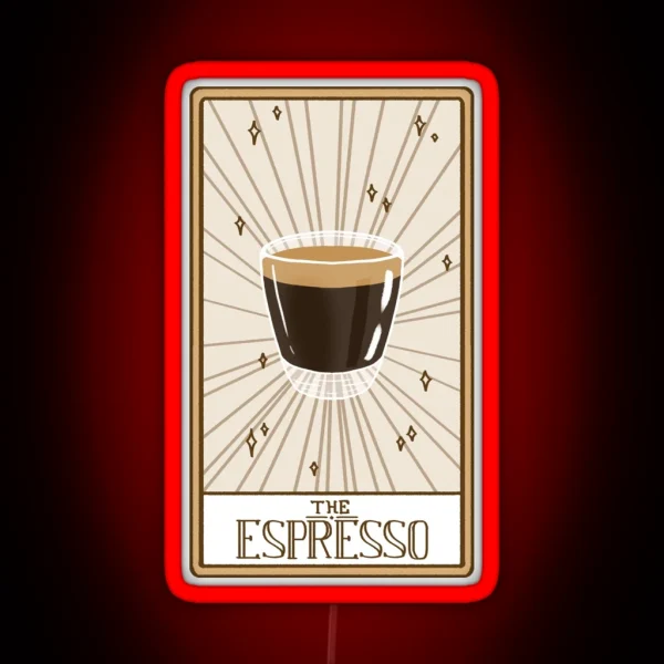 Espresso Coffee Tarot RGB Neon Sign