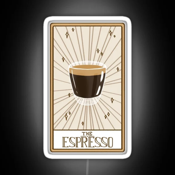 Espresso Coffee Tarot RGB Neon Sign
