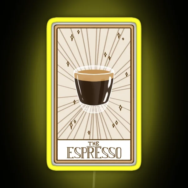 Espresso Coffee Tarot RGB Neon Sign