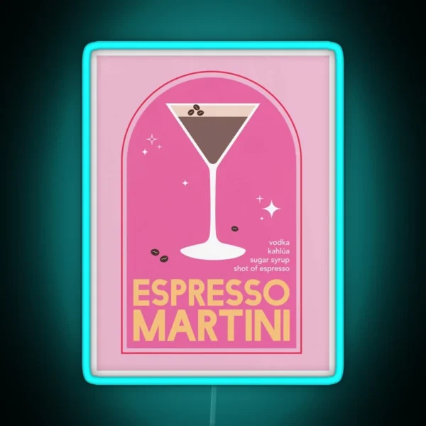 Espresso Martini Cocktail RGB Neon Sign