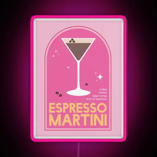 Espresso Martini Cocktail RGB Neon Sign