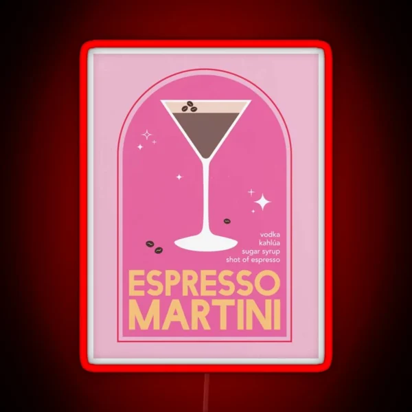 Espresso Martini Cocktail RGB Neon Sign