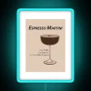 Elegant Neon Bar Sign for Espresso Martini Lovers and Bars