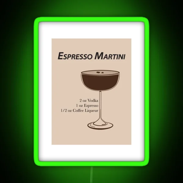 Espresso Martini RGB Neon Sign
