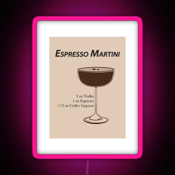 Espresso Martini RGB Neon Sign