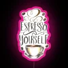Elegant, customizable, barista-approved coffee shop decor with vibrant RGB lighting