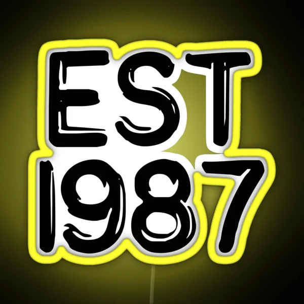 EST 1987 Birth Year RGB Neon Sign