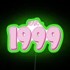 Vintage 90s retro vibe est 1999 RGB neon bar sign