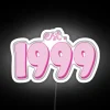 Retro aesthetic neon sign with vibrant RGB color changing options