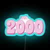 Vintage 2000 Year Anniversary Retro Neon LED Sign Decorations