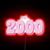 Vibrant Est 2000 Neon Sign with Distinctive RGB Lighting Accent
