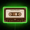 Vintage inspired Eternal Sunshine cassette music storage room decor neon sign