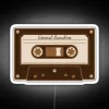 Ethereal glow of colorful lights in retro style cassette design