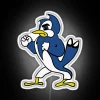 Vintage NCAA sports themed Etown Fighting Jay LED neon decoration.