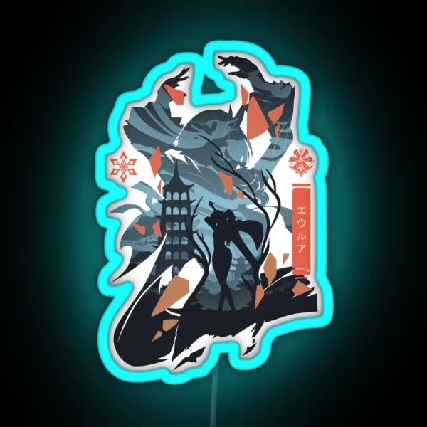 Eula Genshin Impact RGB Neon Sign