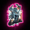 Glowing RGB neon sign inspired by Eula from Genshin