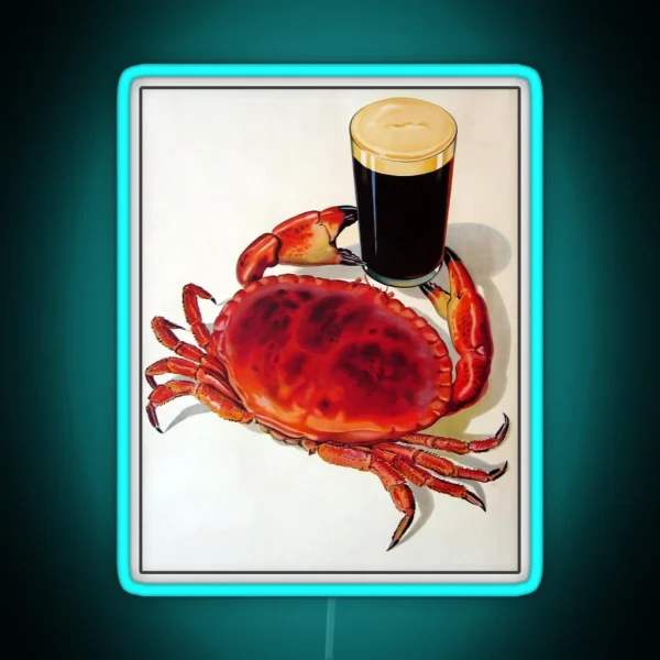 Even Crabs Love Guinness RGB Neon Sign